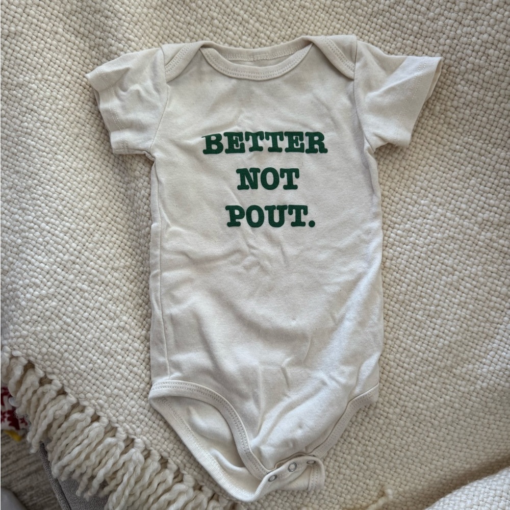 Better Not Pout Christmas Onsie - 6-12mo